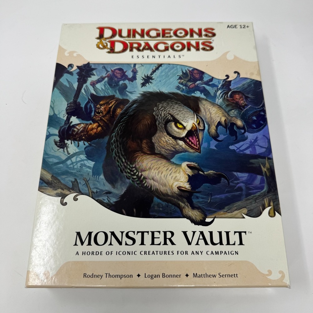 Dungeons & Dragons 4e: Monster Vault Box Set Complete Unpunched 4th Essentials